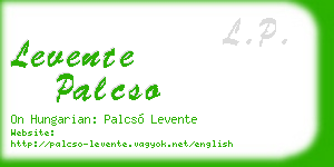 levente palcso business card